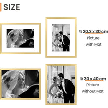 3er Pack 30x40cm Gold Bilderrahmen Set