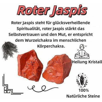 Großer Roter Jaspis Naturstein 2 Stück Meditation Heilsteine