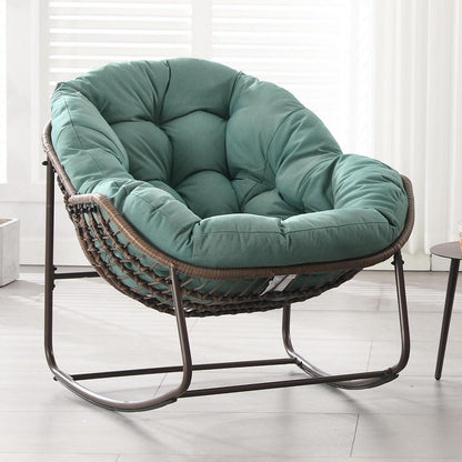 Papasan Schaukelstuhl - Bequemer Sitz für Terrasse & Wohnzimmer