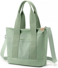 Canvas Handtasche Damen Umhängetasche Reißverschluss Shopper