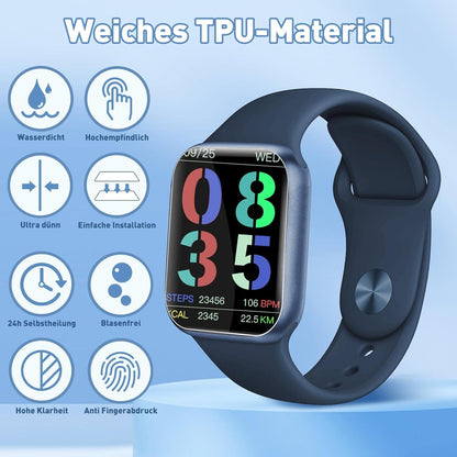 Panzerglas Displayschutz Apple Watch Series 9/8/7 41mm 4er Pack