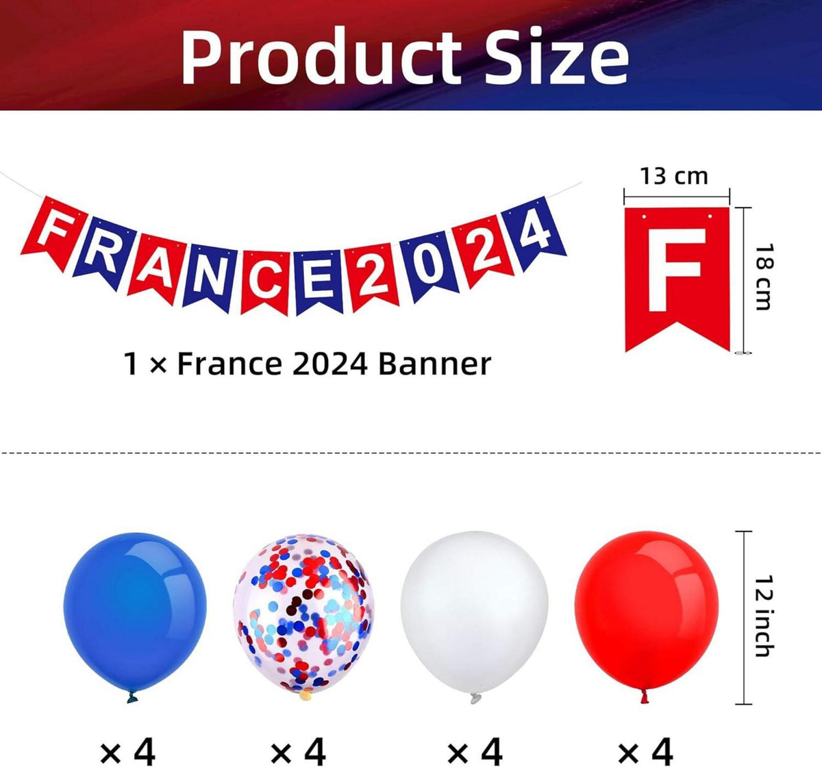 AFYHH 37 Stück Spiele 2024 Frankreich Dekorationen Banner