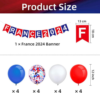 AFYHH 37 Stück Spiele 2024 Frankreich Dekorationen Banner