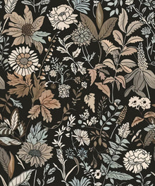 Selbstklebende Tapete Blatt Blume Retro-Stil Braun 0.4W x 3L m