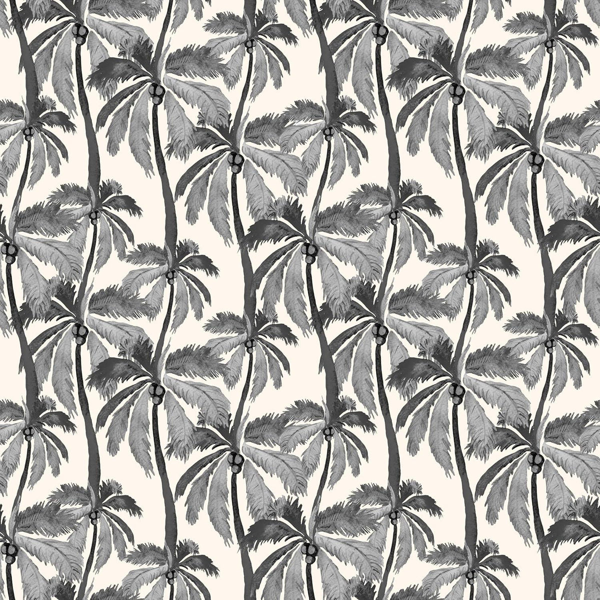 Selbstklebende Tapete Kokoswald Beige Schwarz 44cmx1000cm