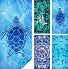 Strandtuch Mikrofaser Oversized Leicht 180x80cm Sandfrei für Reise