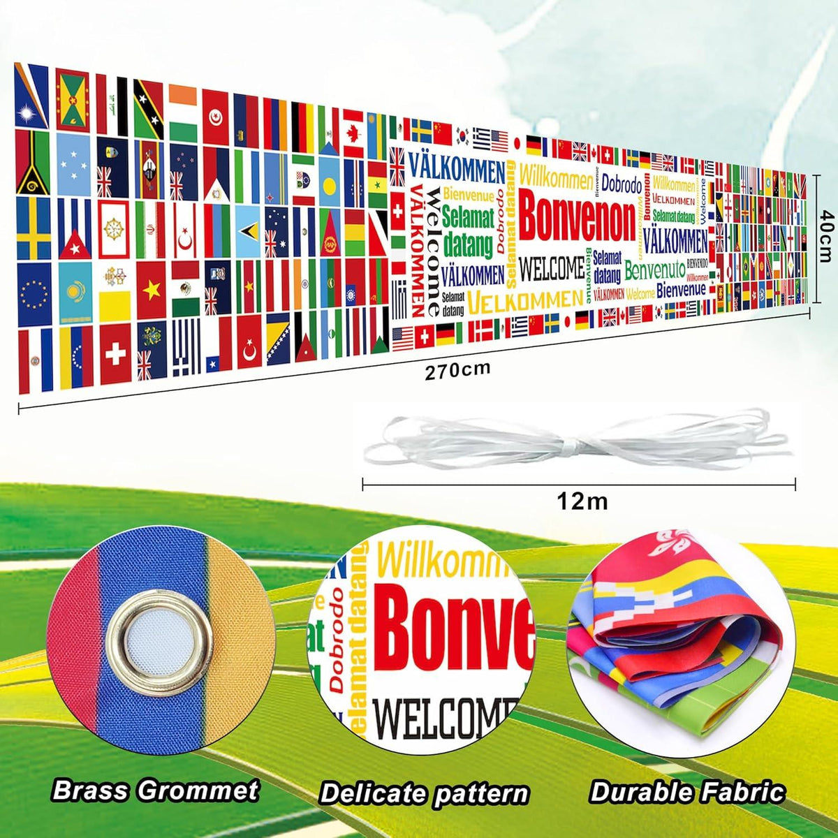 AFYHH 2024 Spiele Frankreich Paris Flaggen Banner Dekoration