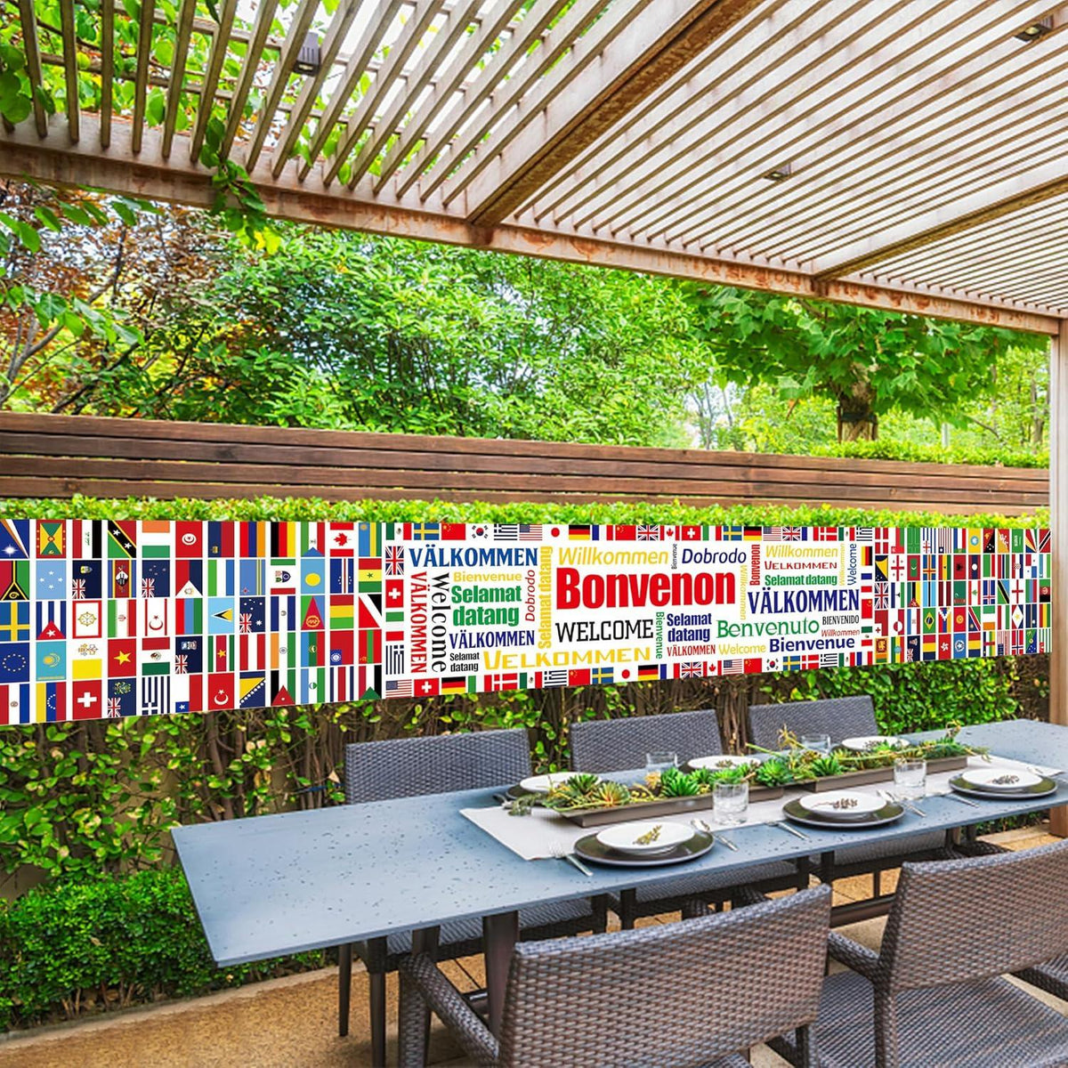 2024 Spiele Frankreich Paris Flaggen Willkommensbanner Dekoration 270 * 40 cm