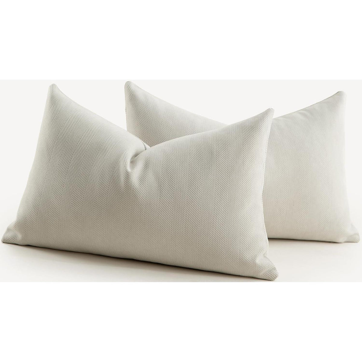 2x Kissenbezug 40x60 cm Creme Chenille - Weich & Gemütlich