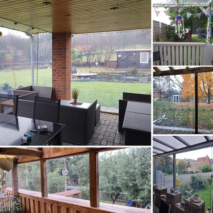 Transparente PVC Plane 2x4m mit Ösen 420g/m² Wasserdicht