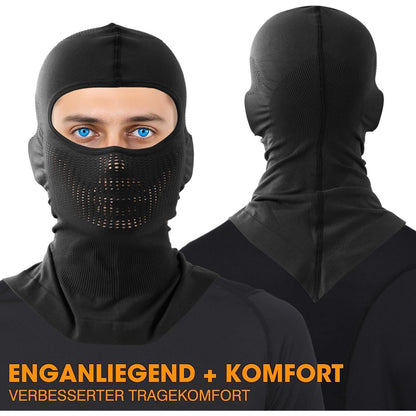 Sturmhaube Motorrad Sommer Atmungsaktiv Balaclava Schwarz