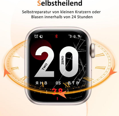2er Set Panzerglas Apple Watch 7/8/9 41mm HD Kratzfest 9H Härte