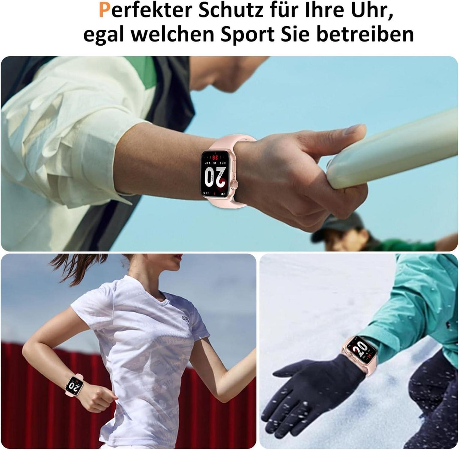 2x Panzerglas Apple Watch 41mm Schutzfolie 9H HD Klar