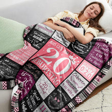 Flanell-Decke 20. Geburtstag Geschenk Frau 200x150cm