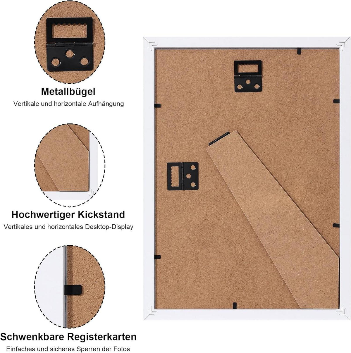 Bilderrahmen Set weiß Holz 10x15cm 12er Fotorahmen Posterrahmen