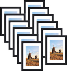 Bilderrahmen Set Fotorahmen Holzrahmen Dokumentenrahmen 10x15 cm 12er