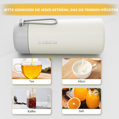 Mini-Thermosflasche 250ml mit Silikongriff, auslaufsicher, Edelstahl