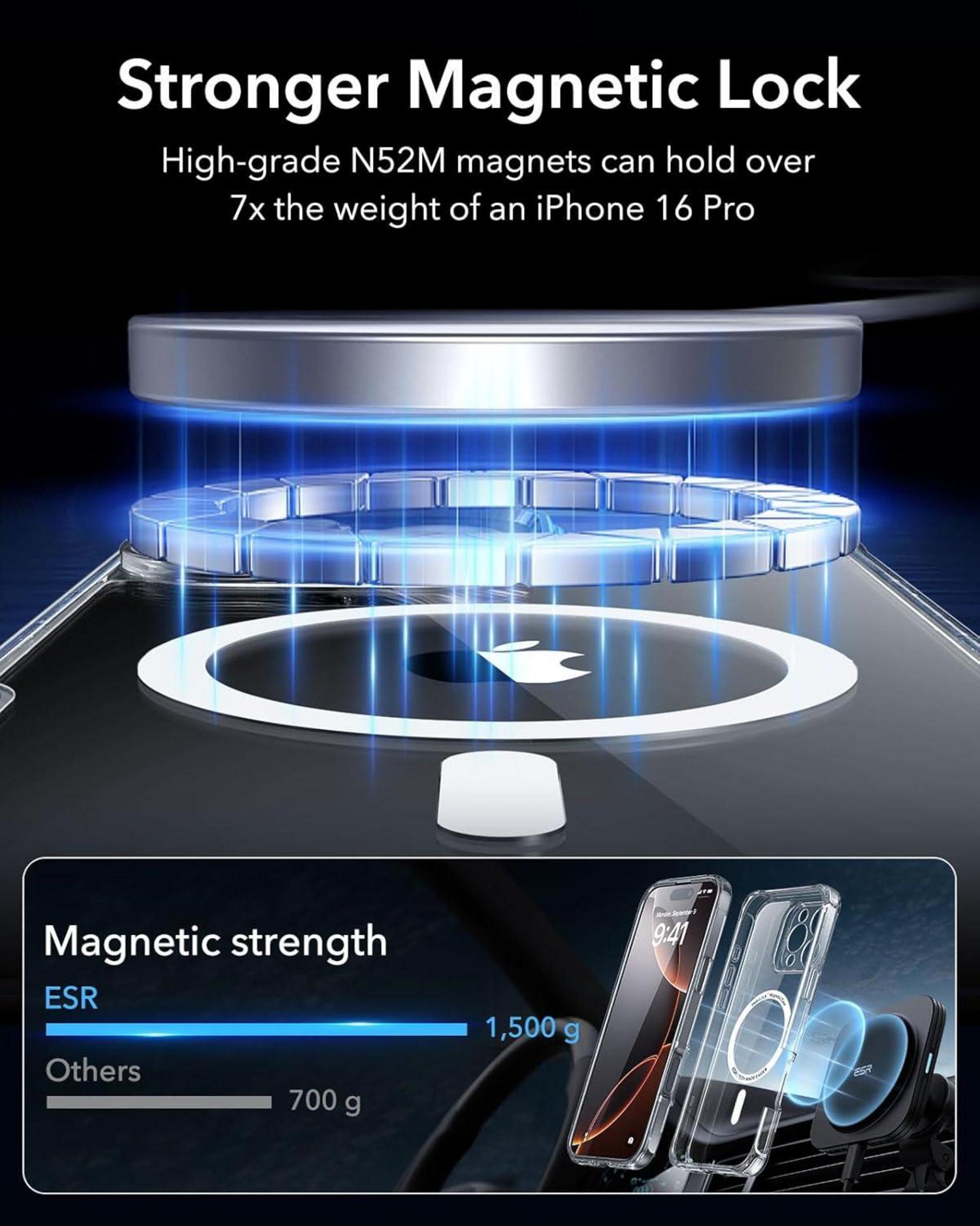 ESR iPhone 16 Pro Hülle MagSafe 360 Grad Stoßfest Klar