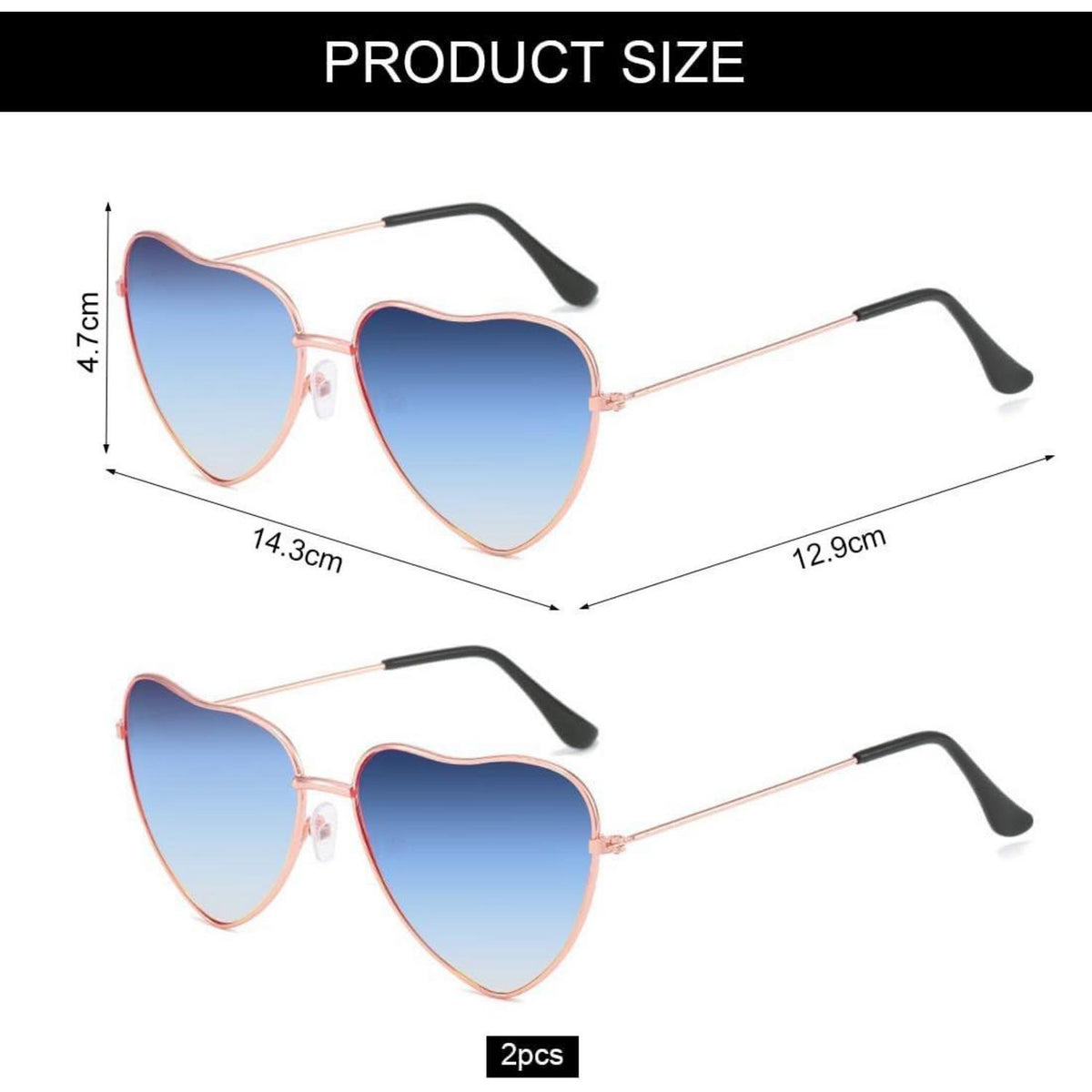 Herz Party Brille 2 Paar für Fasching & Geburtstage