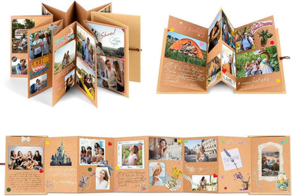 Fotoalbum zum Selbstgestalten 17,5x11,5cm DIY Scrapbook Geschenk