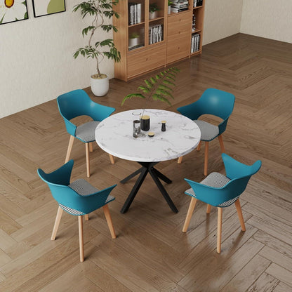 2er-Set Esszimmerstühle Modern Nordic Blau Gepolstert