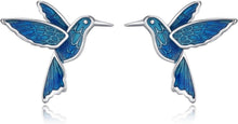 925 Sterling Silber Kolibri Ohrringe Tier Ohrstecker Schmuck