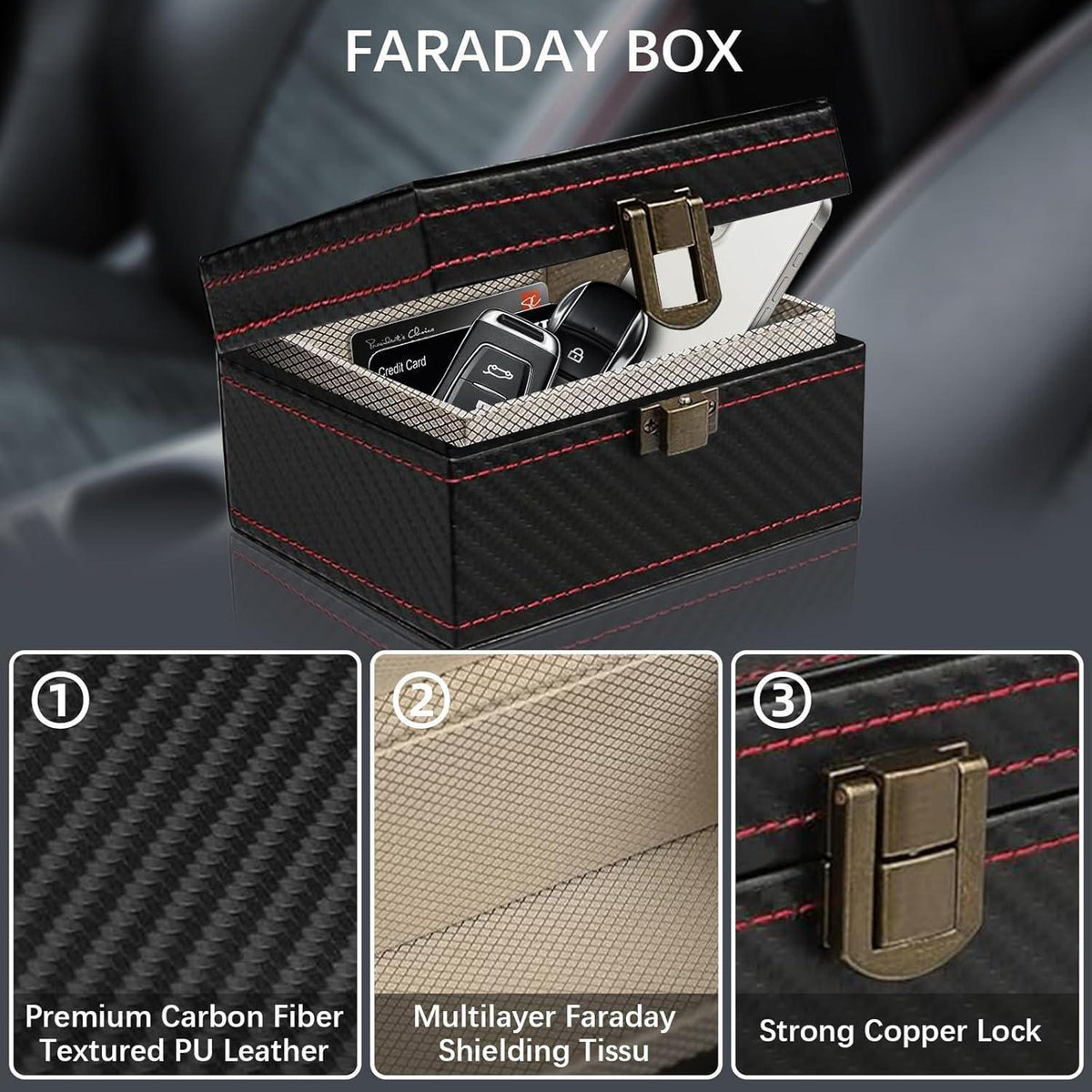 Keyless Go Autoschlüssel Box – Faraday Signal Blocker Safe