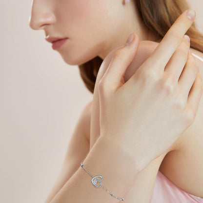 Silber 925 Armband mit Herz Anhänger für Damen