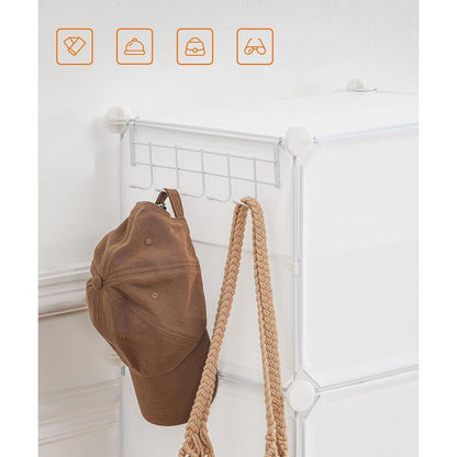 Hoobro Schuhregal mit 15 Fächern für 54 Paar Schuhe Weiß 120