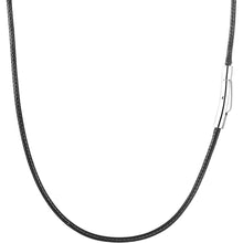Herren Lederkette mit Verschluss 2/3mm Schwarz Braun 46-76cm