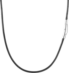 Lederkette mit Verschluss 2/3mm Schwarz Braun 46-76cm
