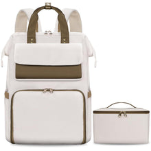 Lunch-Rucksack für Damen Beige 15.6" – Multifunktionaler Laptop-Rucksack