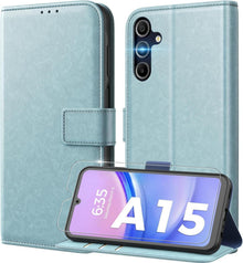 Handyhülle Samsung Galaxy A15 5G PU Leder RFID Panzer Glas