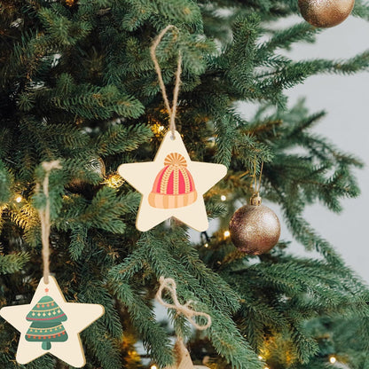 36 Holzsterne Bastelset Weihnachten – DIY Baumschmuck & Deko