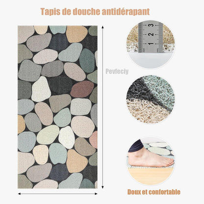 Rutschfeste Duschmatte 100x150 cm – Weich, Komfortabel & Zuschneidbar