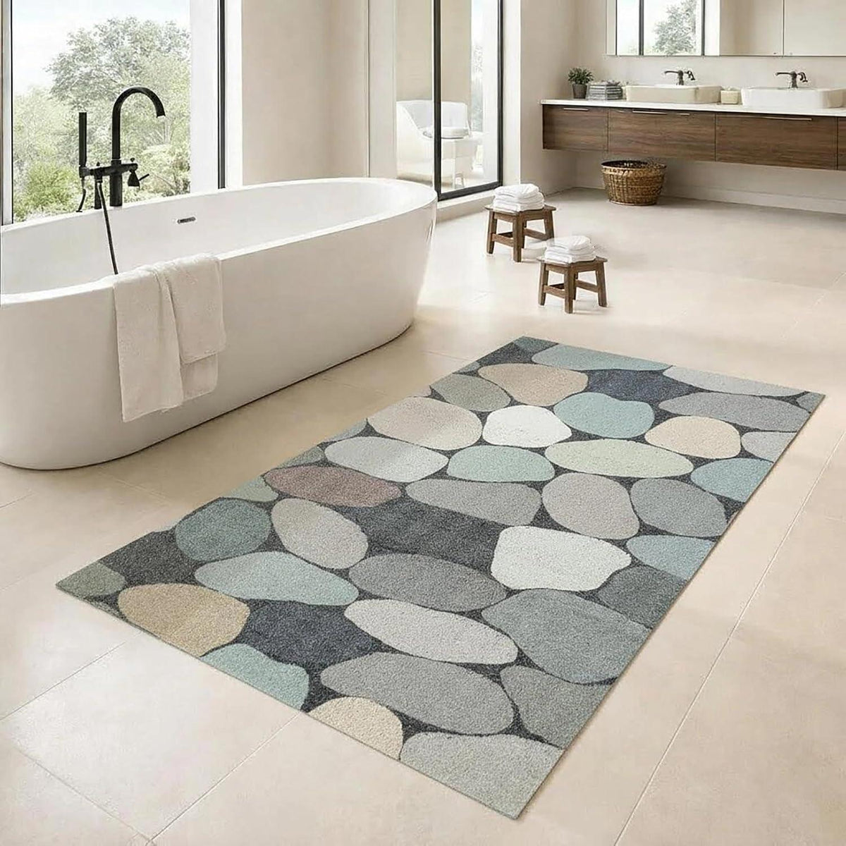 Rutschfeste Duschmatte 90x120 cm – Weich, Komfortabel & Zuschneidbar