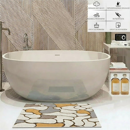 Rutschmatte Dusche 100x150 cm – Antirutsch, Weich & Ablaufloch