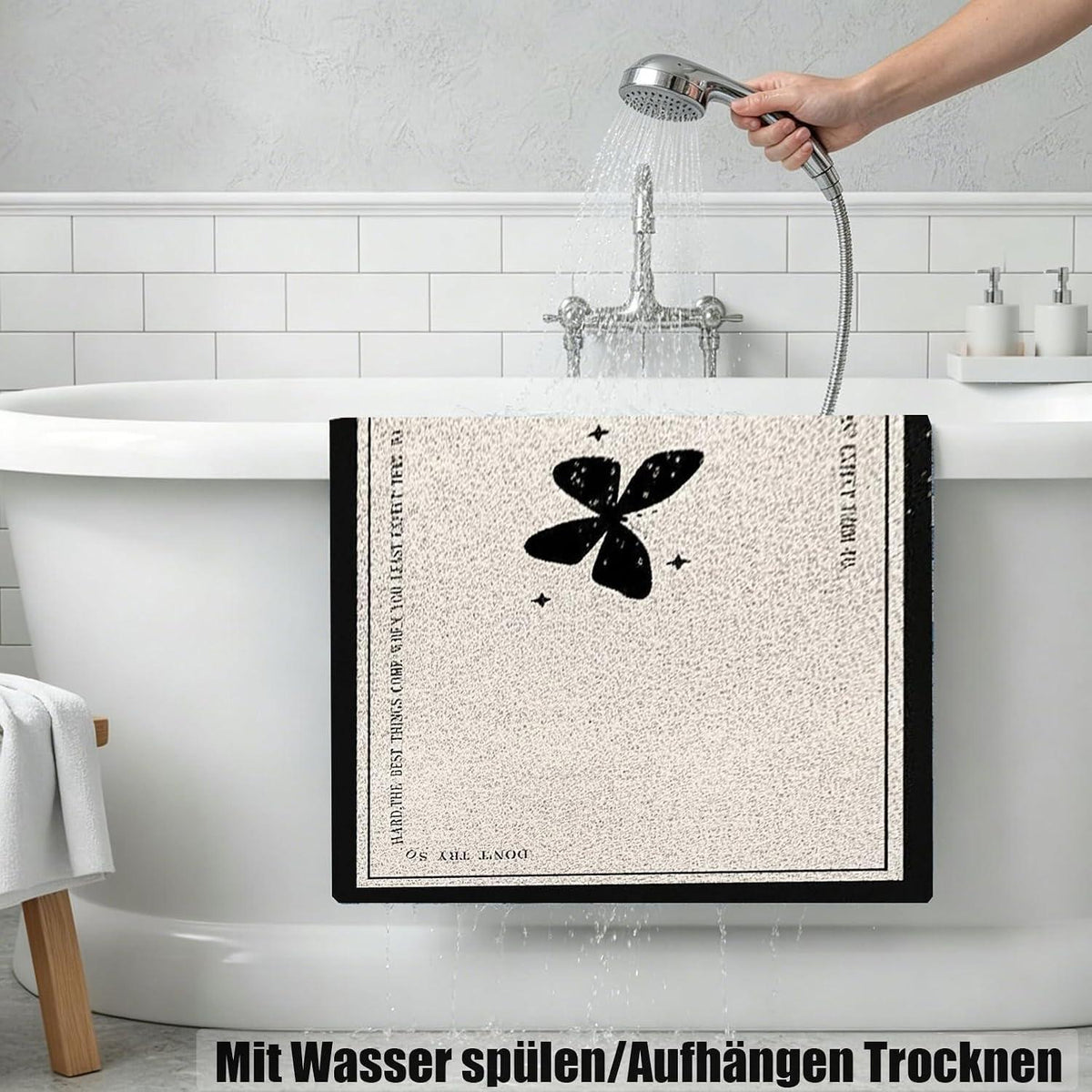 Rutschfeste Duschmatte 90x120 cm – Weich, Komfortabel & Zuschneidbar