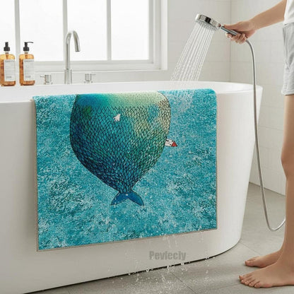 Rutschfeste Duschmatte 100x120 cm – Weich, Komfortabel & Zuschneidbar