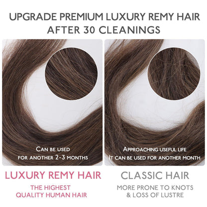 Echthaar Nano Ring Extensions Platinblond 60cm