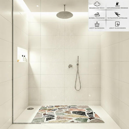 Rutschfeste Duschmatte 90x120 cm – Modern, Weich & Schnell Trocknend