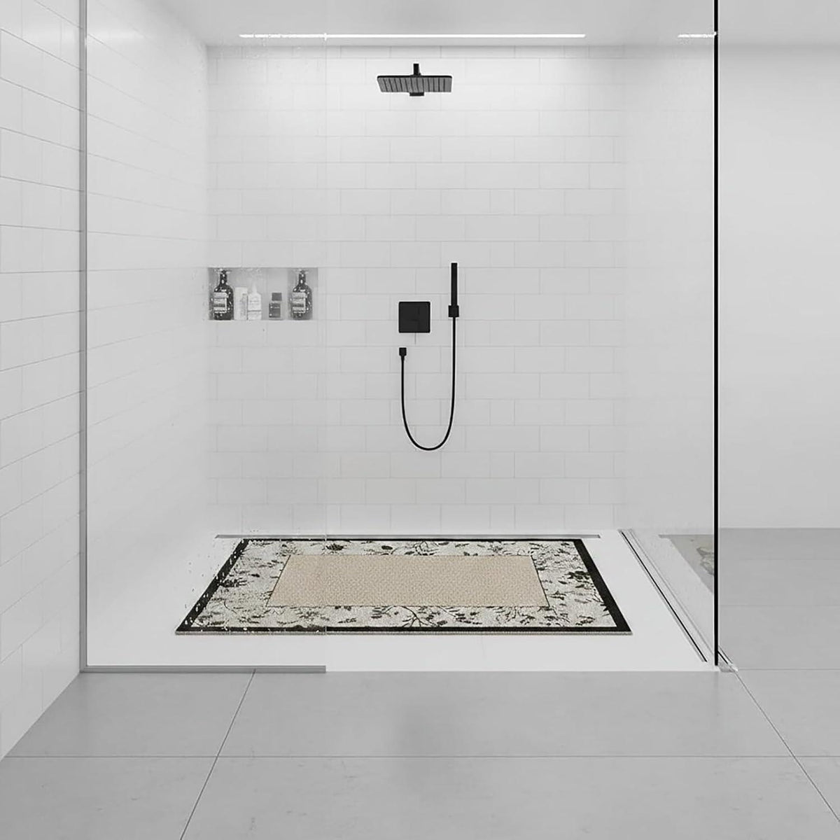 Rutschfeste Duschmatte 100x150 cm – Weich, Komfortabel & Zuschneidbar