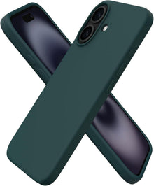 iPhone 16 Hülle Silikon dünne Handyhülle flüssigem Silikon Olivgrün
