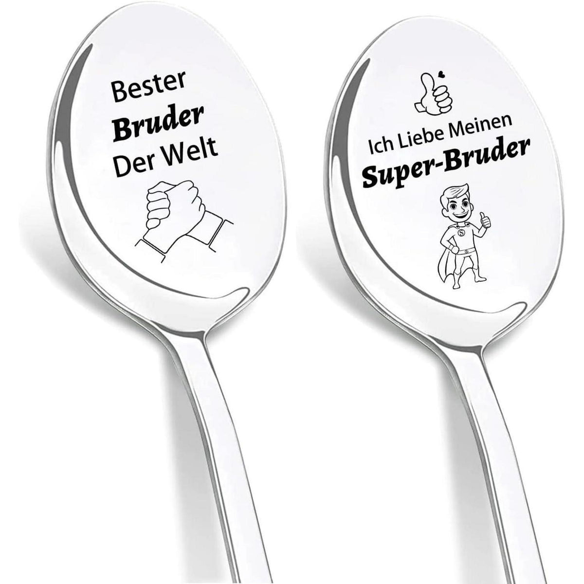 Kaffeelöffel Set "Bester Bruder Der Welt" mit Gravur