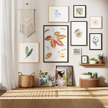 Set Bilderrahmen 30x40cm Holz Fotorahmen Passepartouts