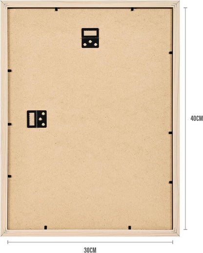 Spotjoy Bilderrahmen 30x40cm Set - Holzrahmen mit Passepartouts - 2er-Set