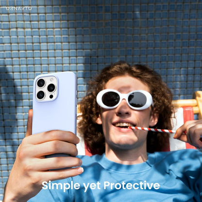 iPhone 16 Pro Hülle Silikon 6,3 Zoll Baby blau - Stoßfeste