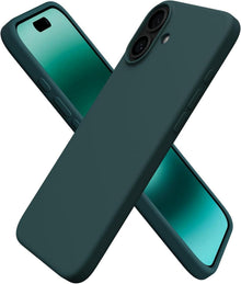 iPhone 16 Plus Hülle Silikon Kratzfeste Schutzhülle Olivgrün