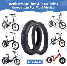 2er-Pack MEGHNA 14x2.125 E-Bike Reifen und Schlauch Set