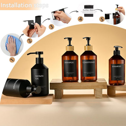 3x Seifenspender Wandmontage 500ml – Bohren Frei